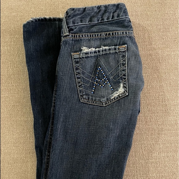 A Pocket 7FAM for all Mankind Jeans gemstones rhinestone dazzle - Picture 2 of 6